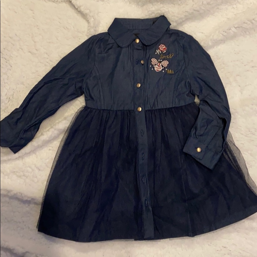Clearance - Ikks Long Sleeve Dress with Tulle
